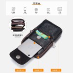 temu直销头层牛皮男款休闲腰包真皮外贸竖款腰间包传皮带手机包潮