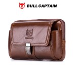 牛船长BULLCAPTAIN 手机小腰包男士多功能头层牛皮横竖款穿腰带包