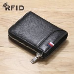 时尚新品rfid男士真皮钱包短款皮夹牛皮卡包防盗刷驾驶证钱夹卡套