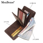 Menbense男士钱包多卡位卡包横款三折复古外贸钱夹软现货跨境批发