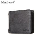 Menbense男士钱包多卡位卡包横款三折复古外贸钱夹软现货跨境批发