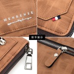 menbense男士长款钱包时尚围拉链钱包多卡位卡包手拿包手拿包批发