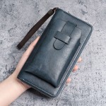 男士钱包长新品皮夹多卡位钱夹二合一男商务拉链多功能手机包原创