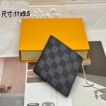 老花格子短夹钱包外贸钱包货源欧美经典款时尚爆款字母男士60223