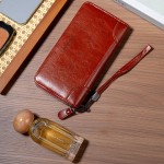 男士手抓包 复古拉链手包简约多功能手拿钱包长款信封包男包夹包