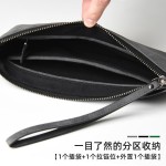 男手拿包轻奢商务信封包真皮新款小号大容量高级简约休闲男士手包