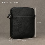 黑色真皮小单肩男士牛皮休闲小方包牛皮斜挎包iPad夏秋户外上班包