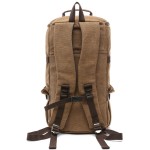 男士双肩包大容量休闲帆布包手提斜挎包户外登山旅行背包backpack