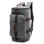 男士双肩包大容量休闲帆布包手提斜挎包户外登山旅行背包backpack