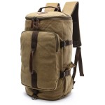 男士双肩包大容量休闲帆布包手提斜挎包户外登山旅行背包backpack
