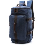 男士双肩包大容量休闲帆布包手提斜挎包户外登山旅行背包backpack