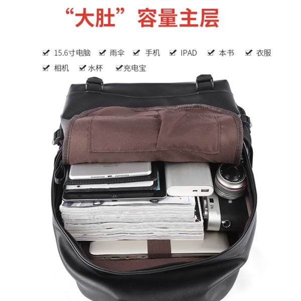 厂家促销男士双肩包pvc大容量外贸防水背包男 跨境专供速卖通wish