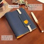 新款皮面手账本本子简易潮流风创意防水口袋记事本多功能笔记本