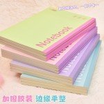 B5马卡龙纯色空白本横线加厚直背笔记本小学生记事手账本简约笔记