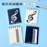 音乐文具钢琴图线圈本迷你笔记本礼品礼物钢琴音符便携记事本100K