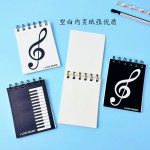 钢琴音符小本子线圈本100K小学生便携口袋记事本迷你笔记本A7本子