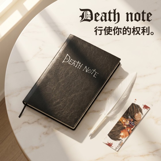 创意笔记本套装动漫周边死亡记事本羽毛笔项链三件套动漫周边道具