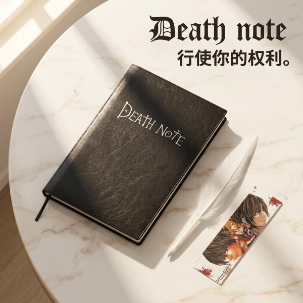 创意笔记本套装动漫周边死亡记事本羽毛笔项链三件套动漫周边道具