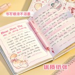 初中生卡通磁扣笔记本皮面磁扣做手账高颜值日记本加厚全彩页批发