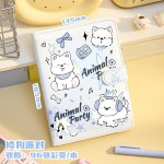 初中生卡通磁扣笔记本皮面磁扣做手账高颜值日记本加厚全彩页批发
