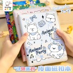 初中生卡通磁扣笔记本皮面磁扣做手账高颜值日记本加厚全彩页批发