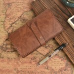 跨境手账本仿皮复古笔记本便携活页本创意旅行日记本现货可压logo
