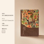 复古邮票旅行手账本软木咖啡渣撞色便携记事本高颜值创意笔记本