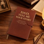 亚马逊爆款现货DAD父亲故事记录本烫金引导式日记本A5皮面笔记本