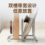 中古风厨房置物架加厚菜板砧板收纳架锅盖架台面多功能放置器批发