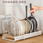加厚不锈钢厨房锅盖架 台面砧板置物架多功能锅具沥水架柜内收纳