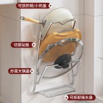锅盖架墙上免打孔厨房置物架悬挂放置器厨房盆子用具架折叠锅盖架