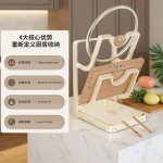 厨房锅盖架锅铲托置物架菜板多功能家用台面多层坐式砧板