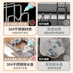 304不锈钢砧板锅盖架厨房专用菜板台面防滑沥水多功能收纳置物架