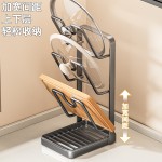 碳钢锅盖架子台面收纳架厨房置物架放砧板菜板锅铲案板放置架沥水