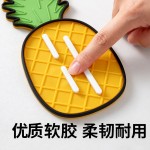 菠萝锅盖垫胡萝卜垫收纳锅盖架放置器台面沥水隔热垫砧板放置垫