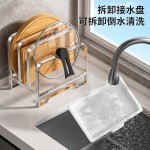 不锈钢台面锅盖架家用收纳沥水架锅架厨房砧板架切菜板收纳置物架