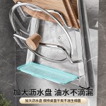 加厚不锈钢锅盖架壁挂免打孔厨房置物架多功能放砧板菜板收纳架子
