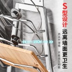 加厚不锈钢锅盖架壁挂免打孔厨房置物架多功能放砧板菜板收纳架子