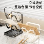 厨房锅盖架台面托架免打孔厨房置物架多功能放置器砧板菜板收纳架