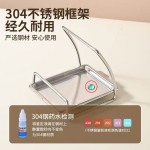 304不锈钢锅盖架沥水架厨房锅盖置物架锅铲汤勺收纳架配接水盘
