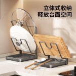 多功能台面锅盖架家用收纳沥水吸盘锅盖架厨房砧板架免打孔置物架