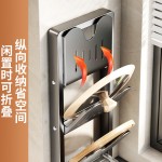 免打孔折叠锅盖架菜板砧板架厨房置物架家用收纳架壁挂式放置神器
