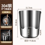 304不锈钢汤勺架托锅盖架一体成型立式收纳餐具架火锅漏勺放置架
