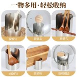 新款热销不锈钢锅盖架汤勺锅铲架厨房置物架砧板菜板立式收纳架子
