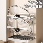 不锈钢加厚厨房锅盖架台面厨房置物架多功能立式架子收纳菜板神器