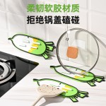 白萝卜锅盖垫胡萝卜垫收纳锅盖架放置器台面沥水隔热垫砧板放置垫