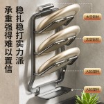 锅盖架壁挂式免打孔厨房置物架不锈钢家用收纳菜板放置器砧板架子