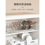 厨房碗碟置物架可调节伸缩厨柜内锅具收纳架可放台面碗碟架锅盖架