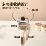现货家用不锈钢厨房汤勺架托锅铲勺架托汤壳架托可立置物锅盖架菜