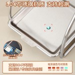 台面304不锈钢立式锅盖架配接水盘家用厨房多功能锅铲汤勺收纳架